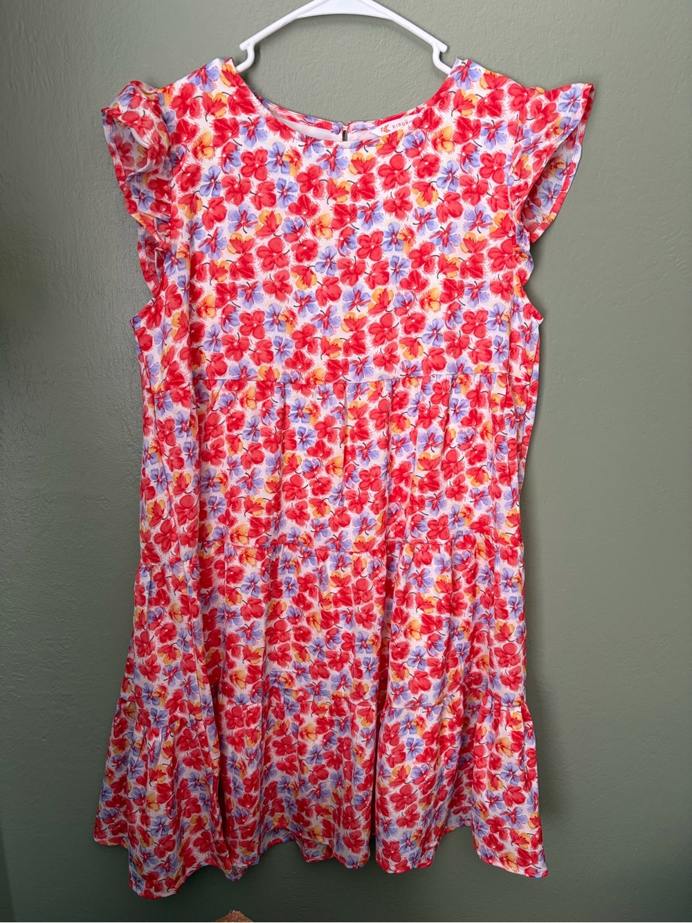 Kirundo Floral Ruffle Sleeve Women's Medium Babydoll Dress